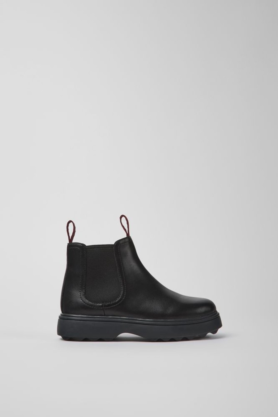 Kids CamperLab Boots | Black Leather Chelsea Boots For Kids