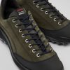 Men CamperLab Sneakers | Green Nubuck And Textile Sneakers For Men