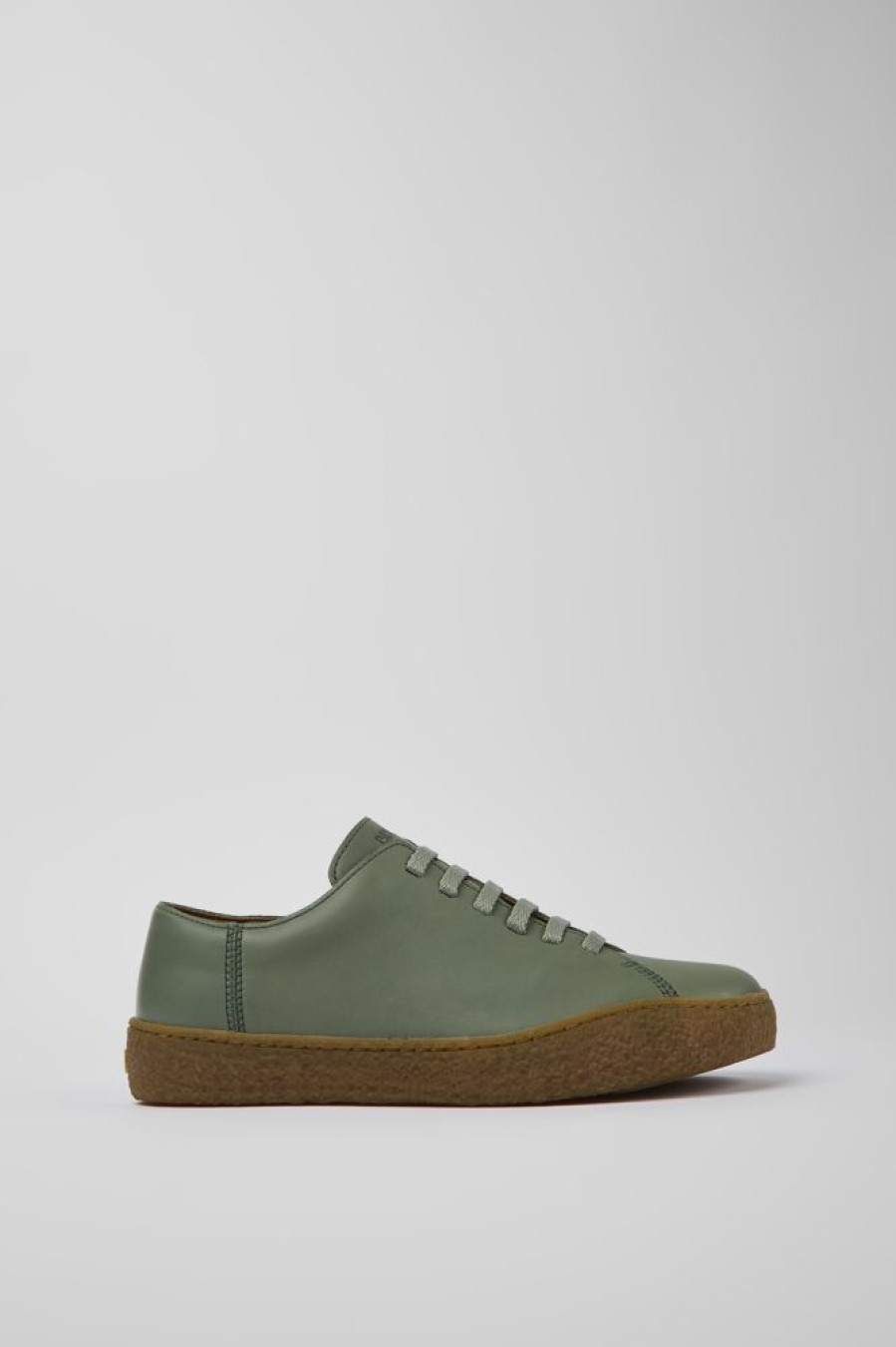 Men CamperLab Casual Shoes | Green Leather Shoes For Men