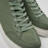 Men CamperLab Casual Shoes | Green Leather Sneakers For Men