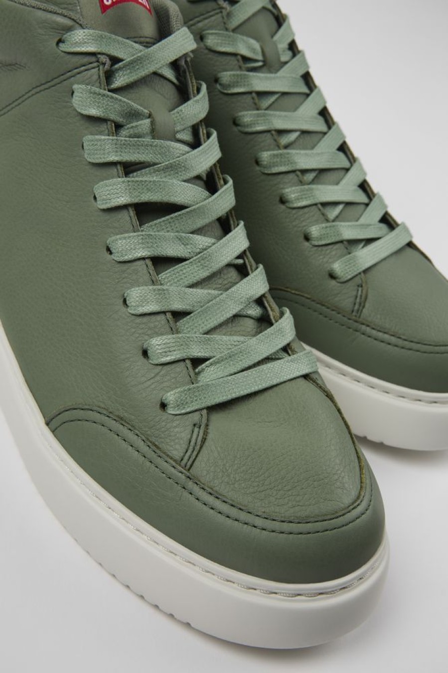 Men CamperLab Casual Shoes | Green Leather Sneakers For Men