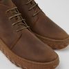 Men CamperLab Casual Shoes | Brown Lace Up Ankle Boot For Men