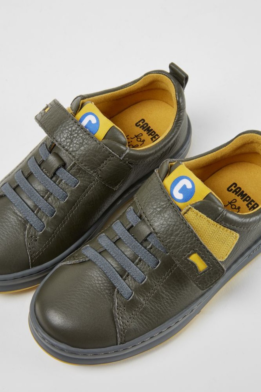 Kids CamperLab Sneakers | Green Leather Sneakers