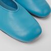 Women CamperLab Flat Shoes | Blue Leather Ballerinas For Women