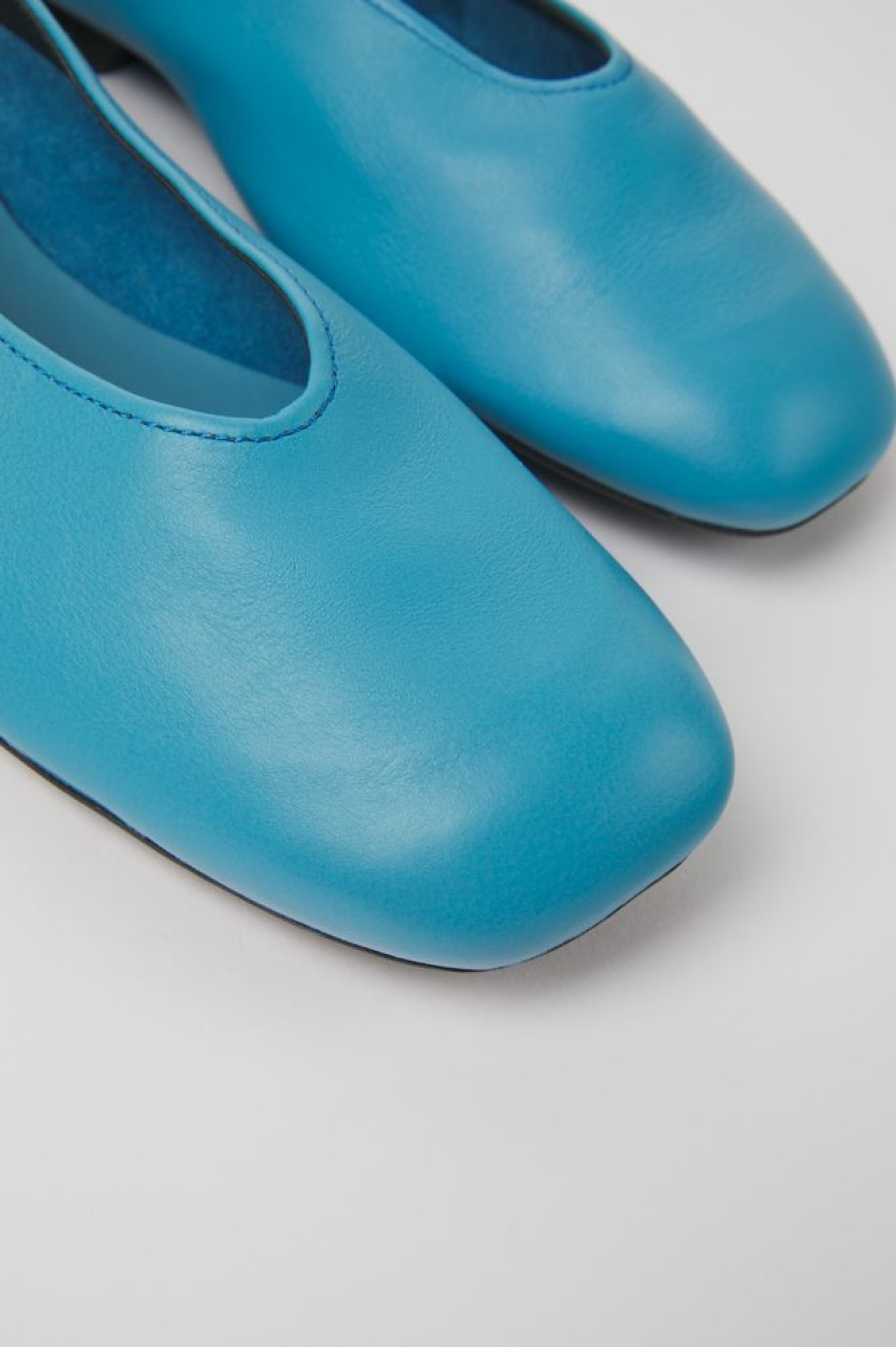 Women CamperLab Flat Shoes | Blue Leather Ballerinas For Women