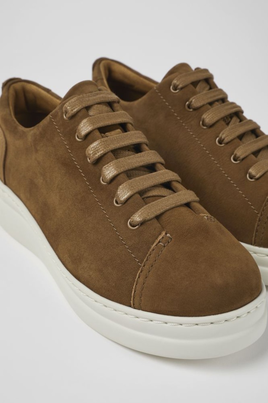 Women CamperLab Sneakers | Brown Nubuck Sneakers For Women