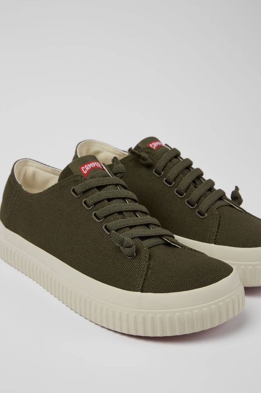 Men CamperLab Casual Shoes | Green Recycled Cotton Sneakers For Men