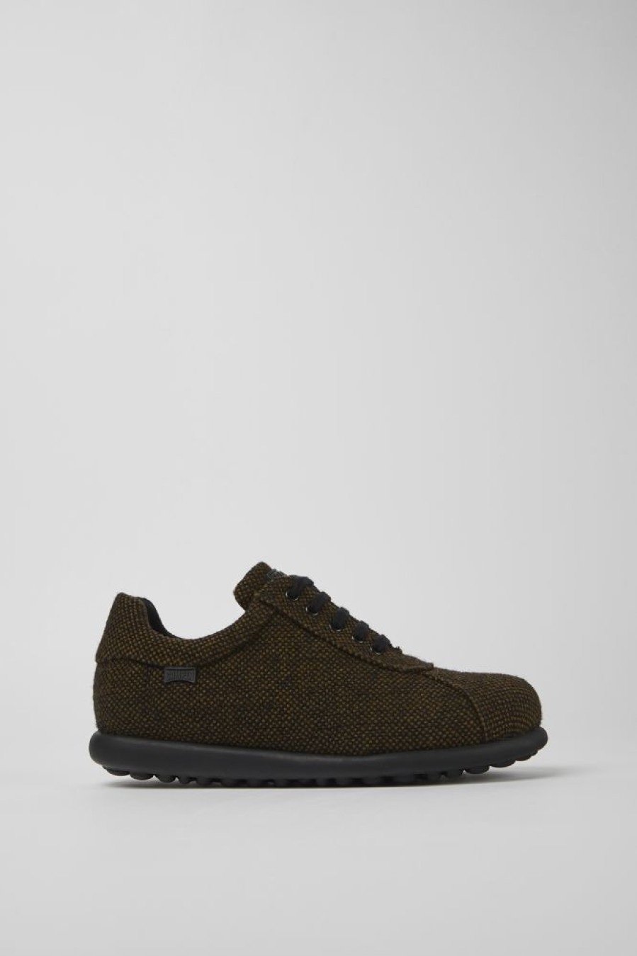 Men CamperLab Casual Shoes | Brown Wool, Viscose, And Leather Shoes For Men