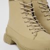 Women CamperLab Ankle Boots | Beige Leather Ankle Boots For Women