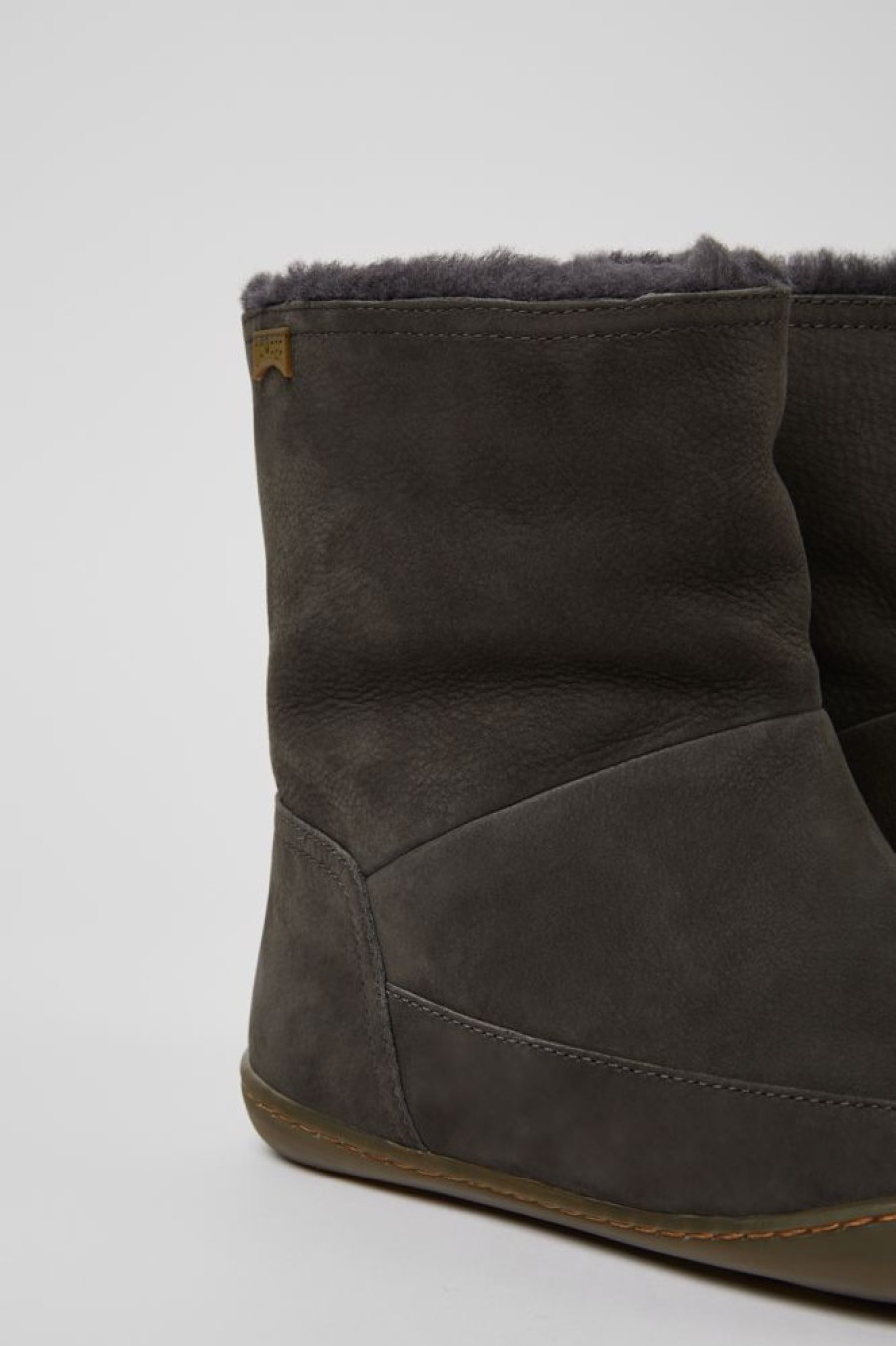 Women CamperLab Boots | Dark Grey Nubuck Ankle Boots For Women