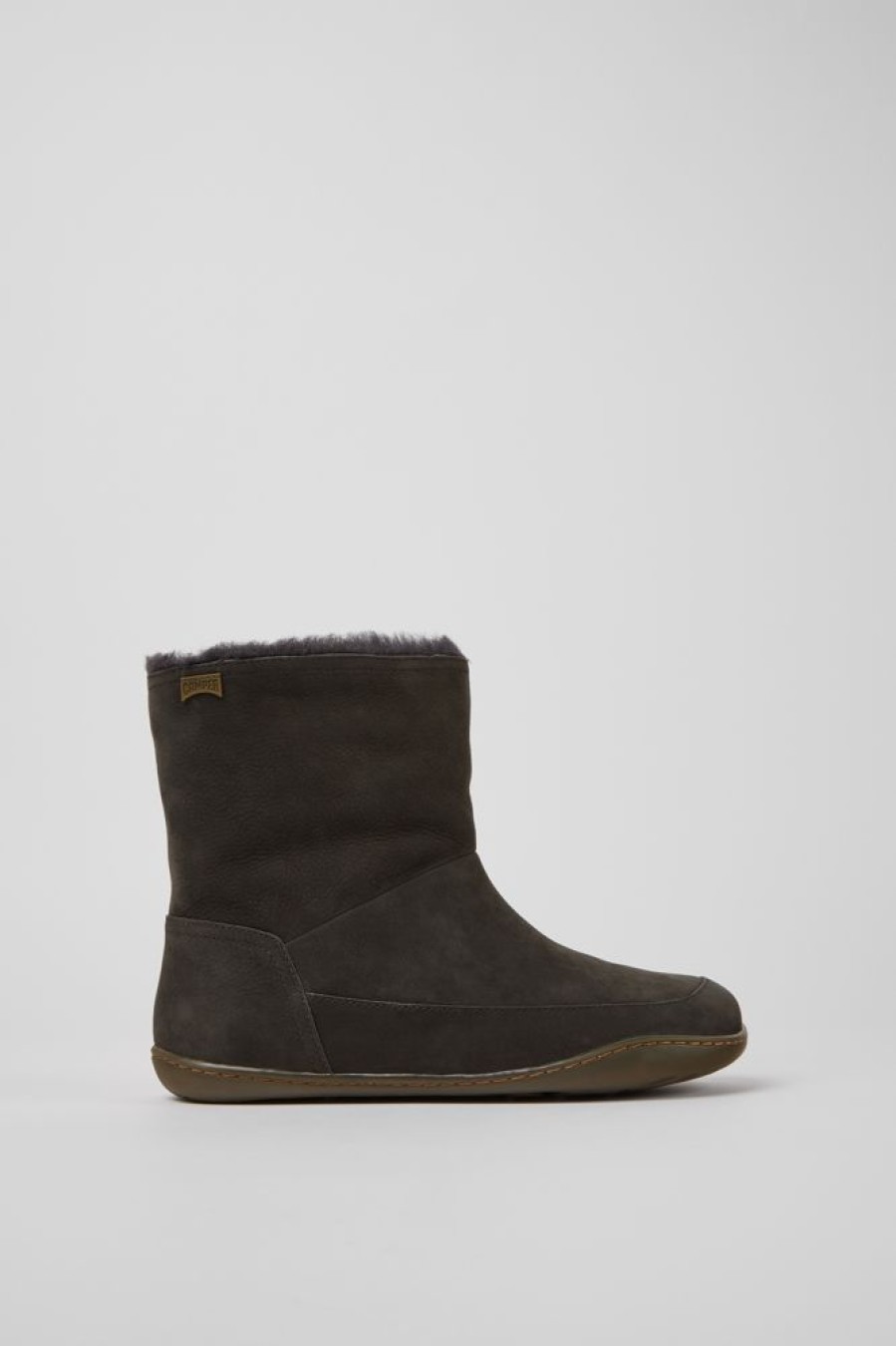 Women CamperLab Boots | Dark Grey Nubuck Ankle Boots For Women