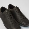 Men CamperLab Casual Shoes | Gray Leather Shoes For Men