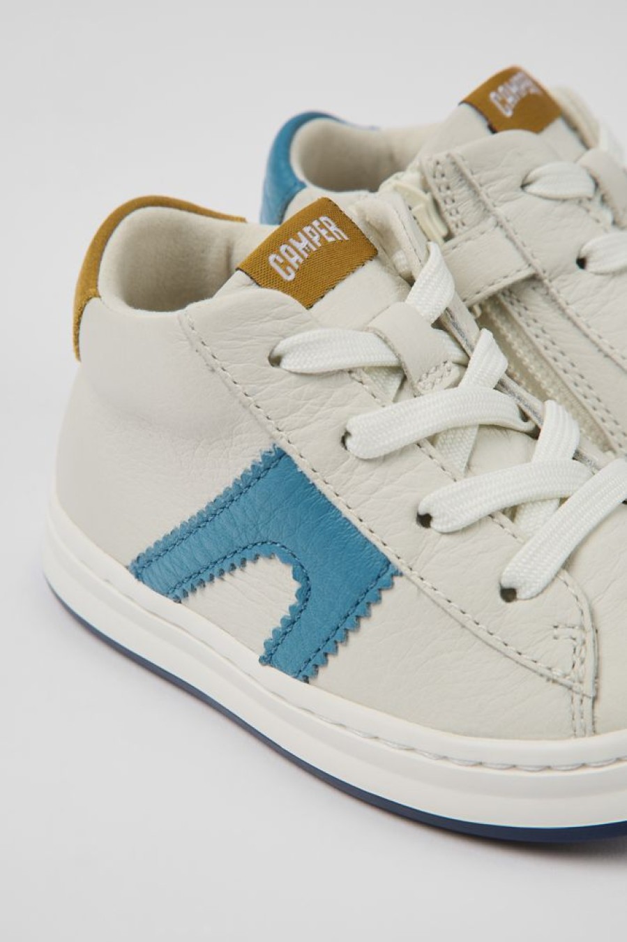 Kids CamperLab Sneakers | White Leather Sneakers For Kids