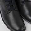 Men CamperLab Formal Shoes | Black Leather Blucher Shoes