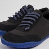 Men CamperLab Sneakers | Black Recycled Pet And Nubuck Shoes For Men