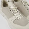 Men CamperLab Casual Shoes | White Leather And Recycled Pet Sneakers For Men