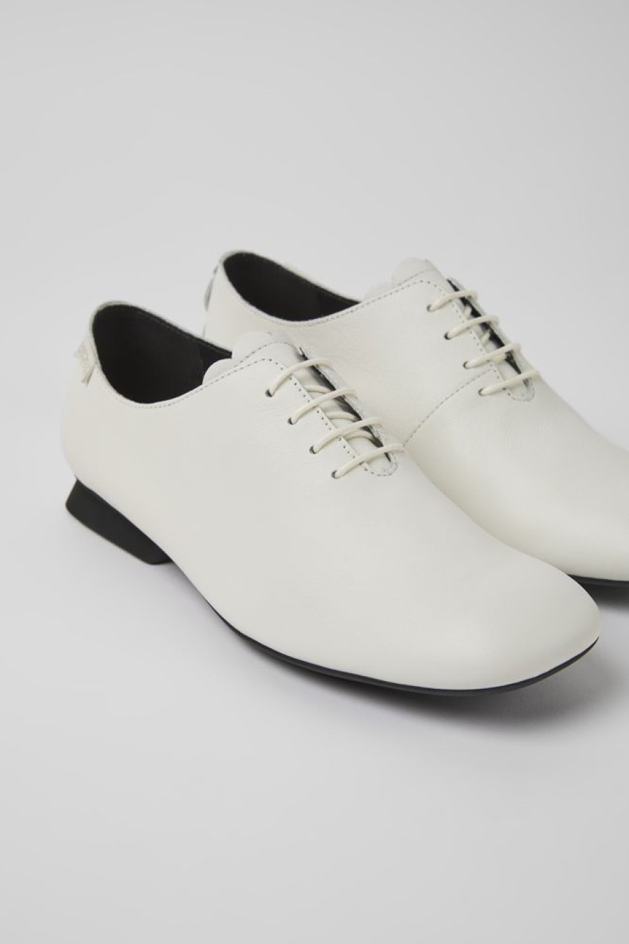 Women CamperLab Formal Shoes | White Leather Shoes For Women