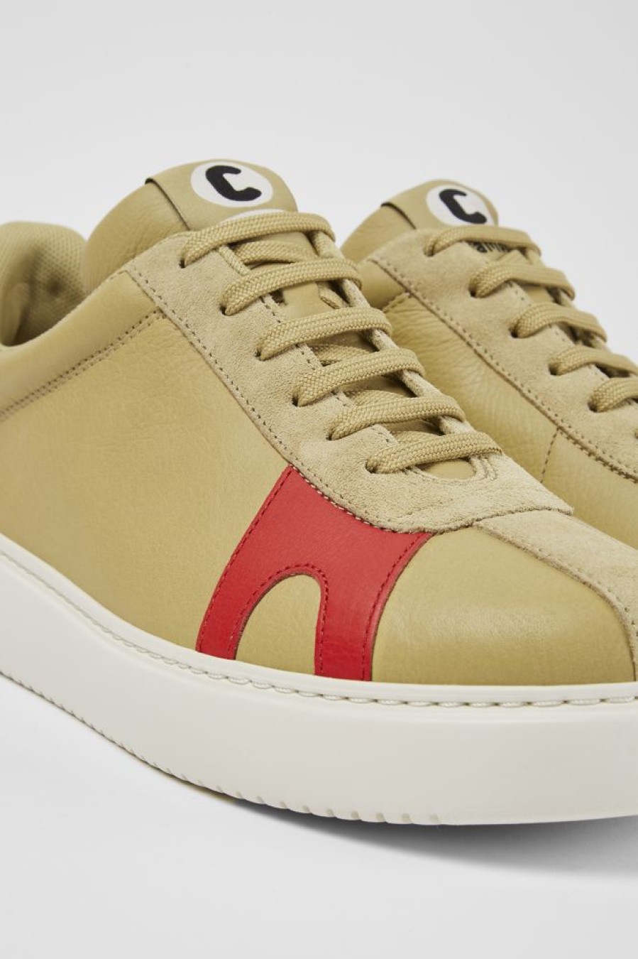 Men CamperLab Sneakers | Beige Suede And Leather Sneakers