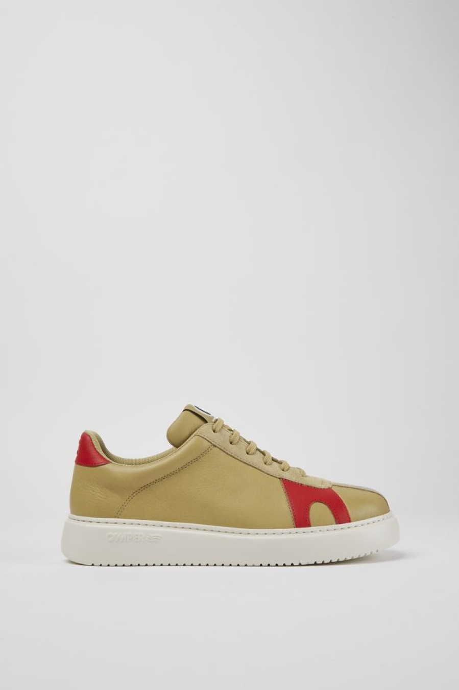 Men CamperLab Sneakers | Beige Suede And Leather Sneakers