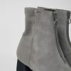 Women CamperLab Ankle Boots | Gray Nubuck Heeled Boots