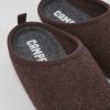 Men CamperLab Slippers | Burgundy Wool Slippers For Men