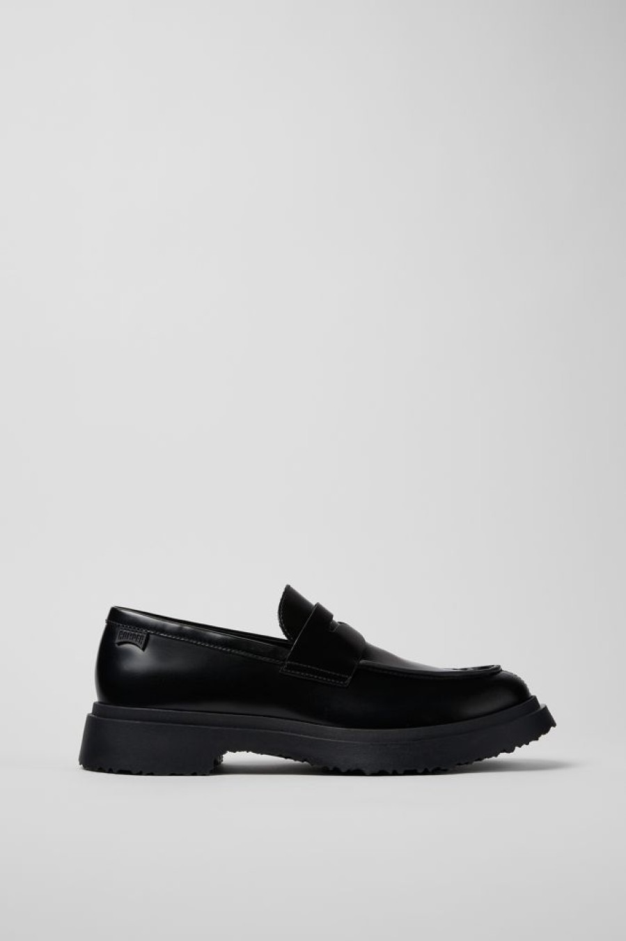 Men CamperLab Formal Shoes | Black Leather Loafers For Men