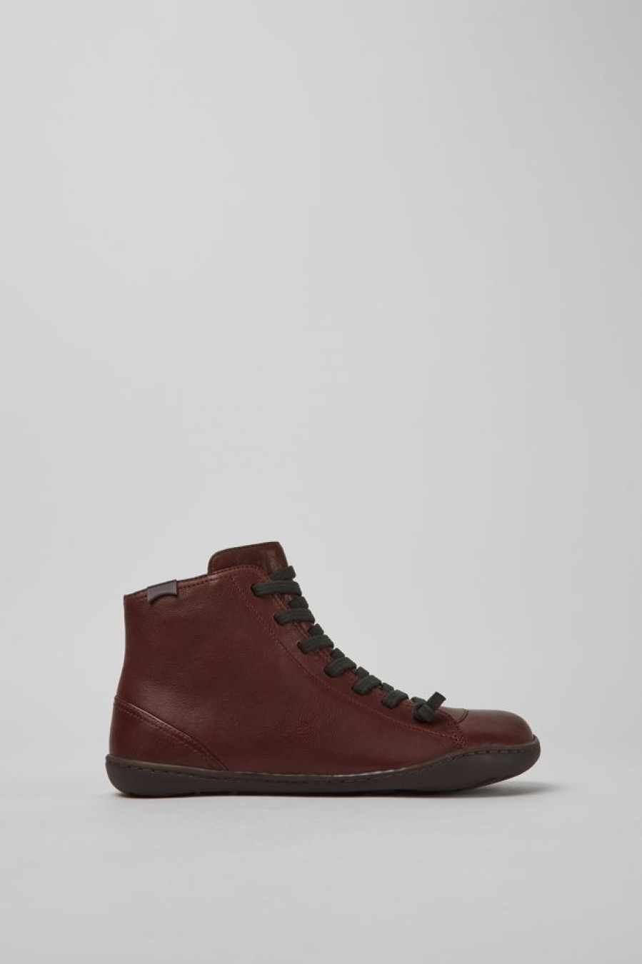 Women CamperLab Ankle Boots | Burgundy Leather Ankle Boots