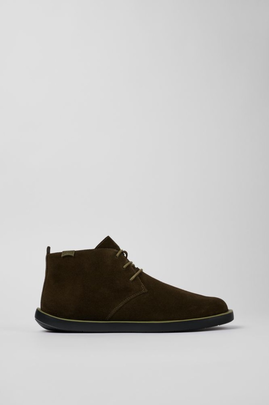 Men CamperLab Formal Shoes | Green Nubuck Desert Boot For Men