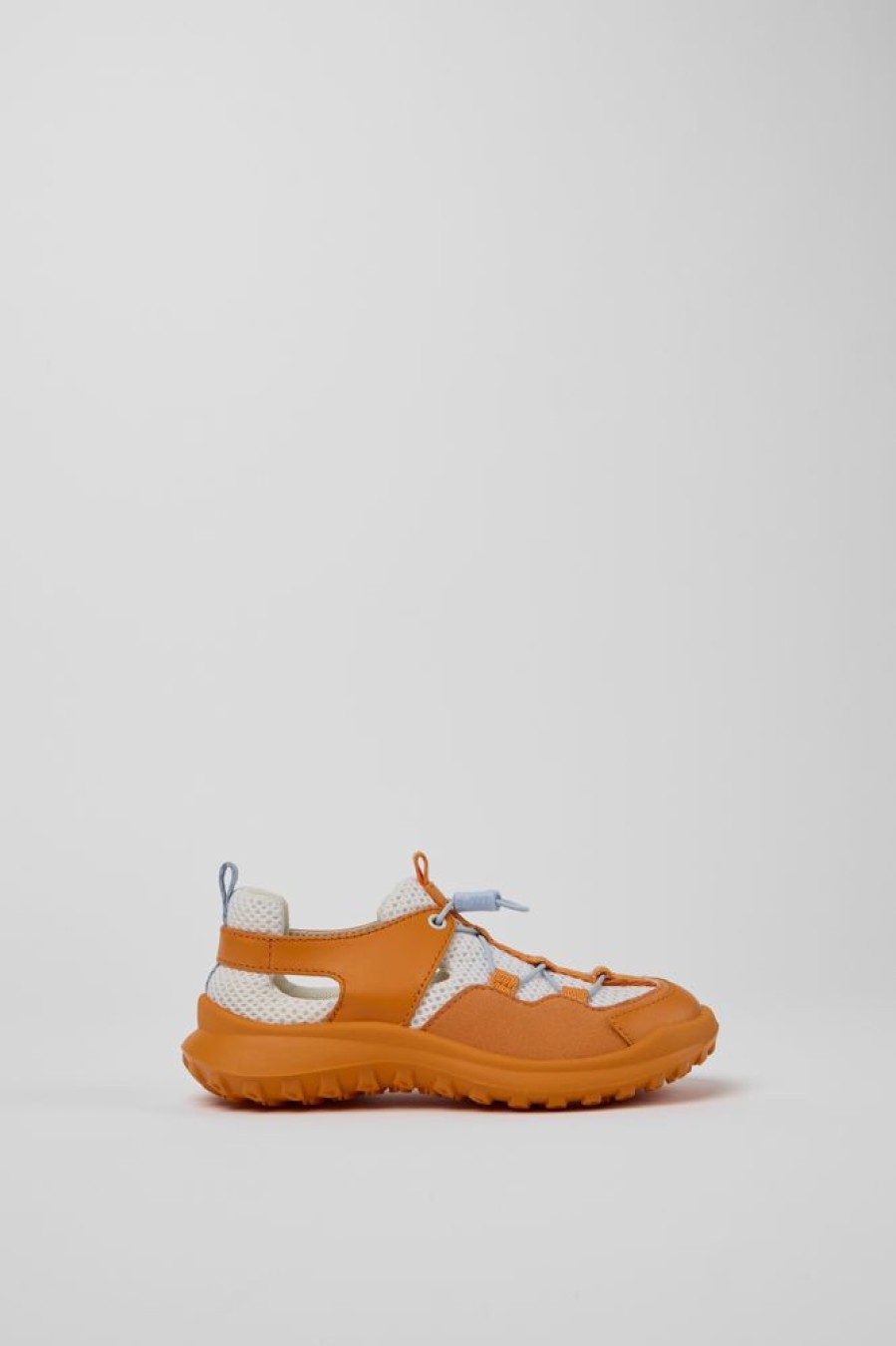 Kids CamperLab Sneakers | White And Orange Sneakers For Kids