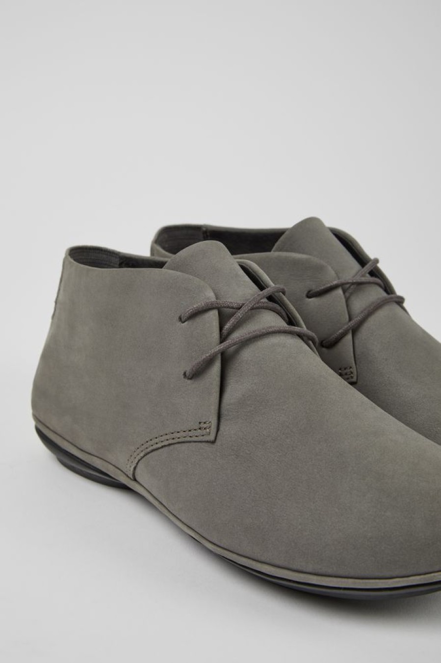 Women CamperLab Ankle Boots | Gray Nubuck Shoes For Women