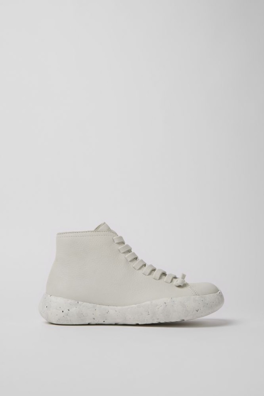 Women CamperLab Ankle Boots | White Non-Dyed Leather Sneakers For Women