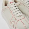 Men CamperLab Sneakers | White Leather Sneaker For Men