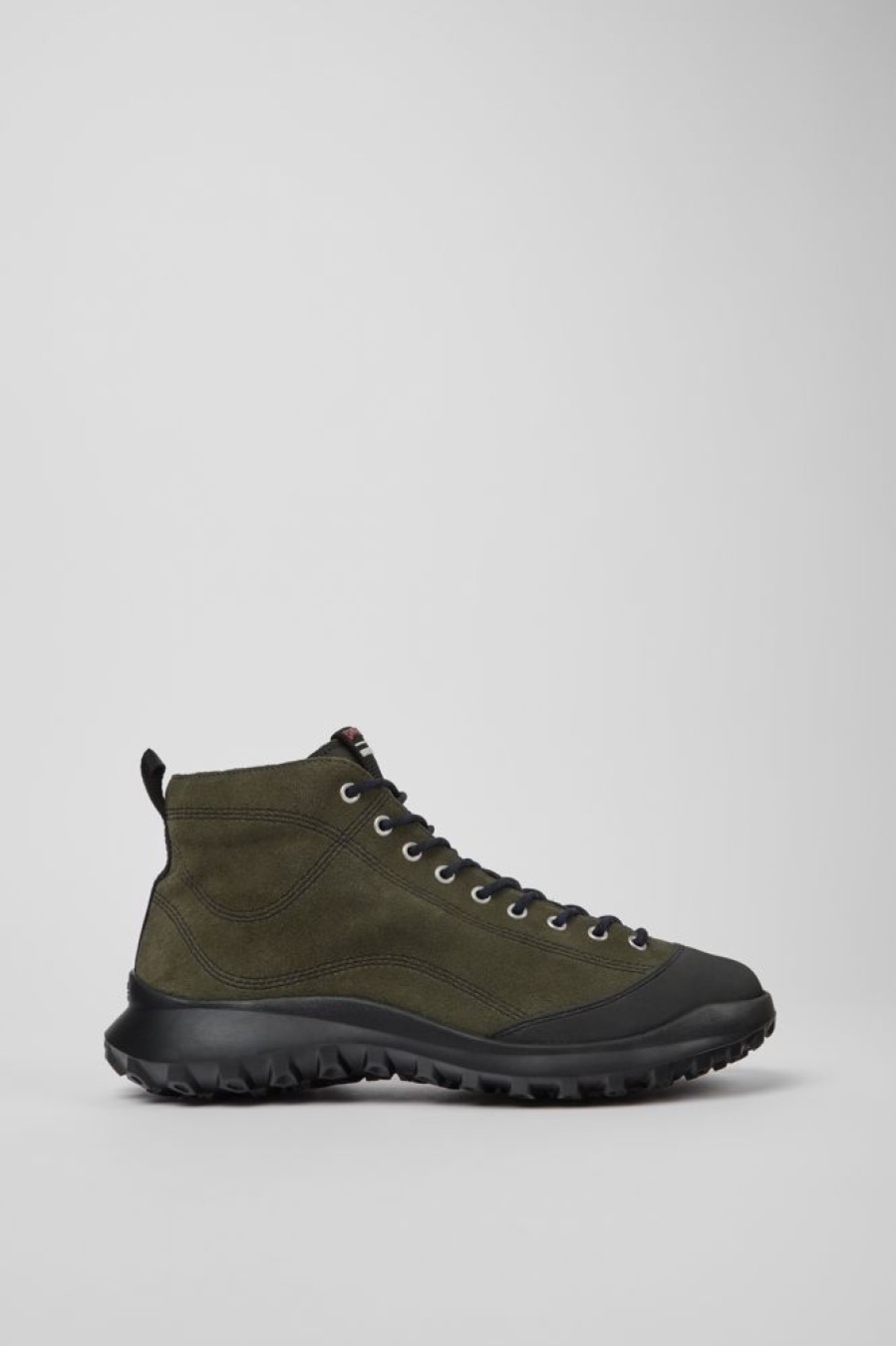 Men CamperLab Sneakers | Green Nubuck And Textile Ankle Boots For Men