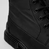 Men CamperLab Formal Shoes | Black Recycled Leather Lace-Up Boots For Men