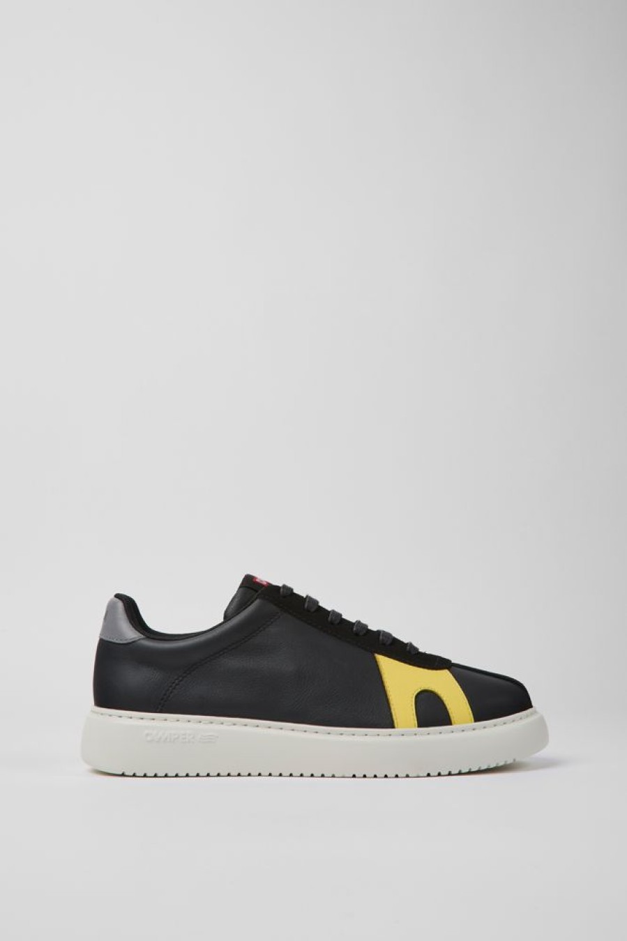 Men CamperLab Sneakers | Black Leather And Nubuck Sneakers For Men