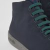 Men CamperLab Casual Shoes | Blue Textile Ankle Boots For Men