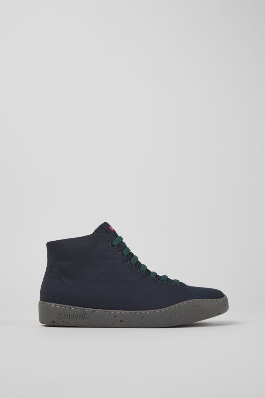 Men CamperLab Casual Shoes | Blue Textile Ankle Boots For Men