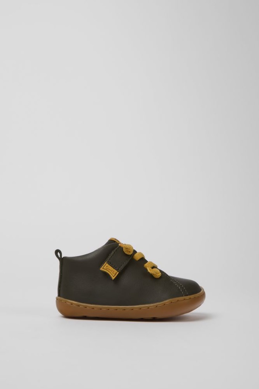 Kids CamperLab Boots | Green Leather Shoes