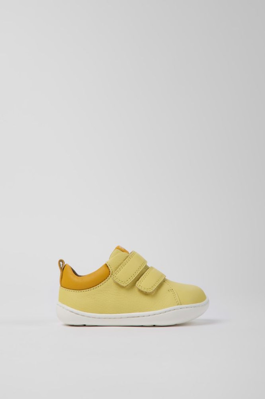 Kids CamperLab Sneakers | Yellow Leather Shoes For Kids