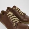 Men CamperLab Casual Shoes | Brown Leather Basket For Men