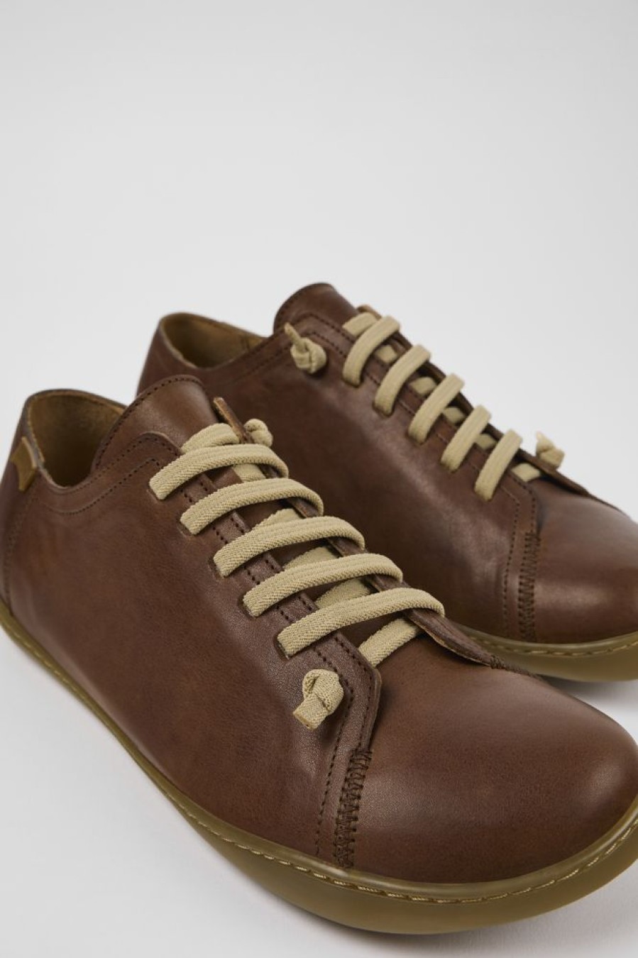 Men CamperLab Casual Shoes | Brown Leather Basket For Men