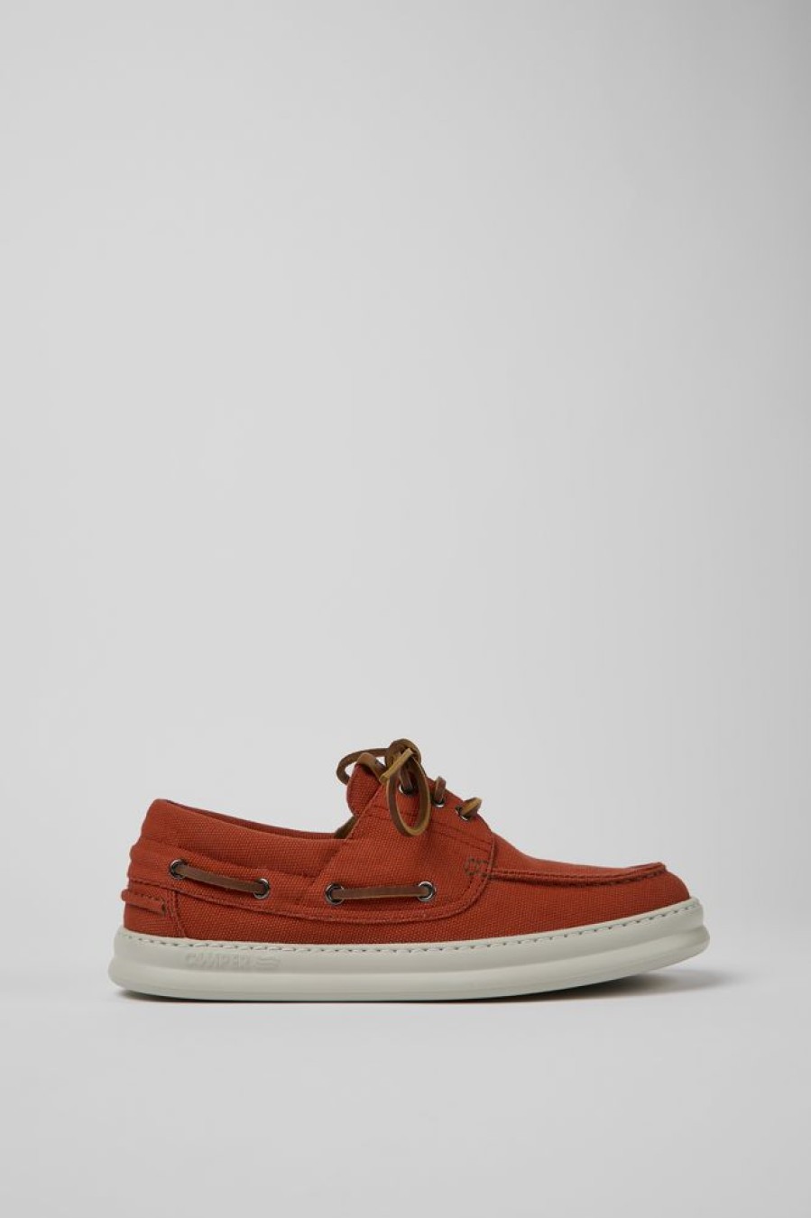 Men CamperLab Sneakers | Red Recycled Cotton Shoes For Men