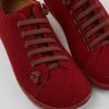 Women CamperLab Casual Shoes | Burgundy Wool And Viscose Shoes For Women