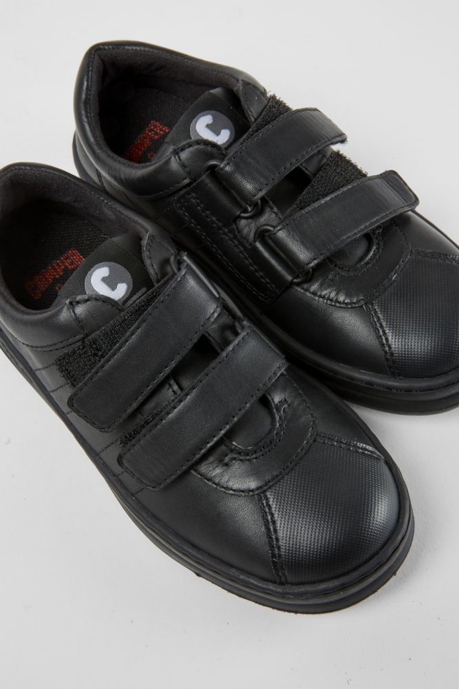 Kids CamperLab Sneakers | Black Leather And Textile Sneakers