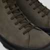 Men CamperLab Formal Shoes | Dark Green Nubuck Ankle Boots For Men