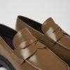 Men CamperLab Formal Shoes | Brown Leather Loafers For Men