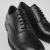 Women CamperLab Formal Shoes | Black Leather Lace-Up Shoes For Women