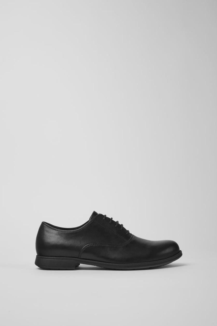 Women CamperLab Formal Shoes | Black Leather Lace-Up Shoes For Women