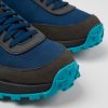 Men CamperLab Casual Shoes | Blue Recycled Pet And Nubuck Sneakers For Men