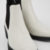 Women CamperLab Ankle Boots | White Leather Chelsea Bootie For Women